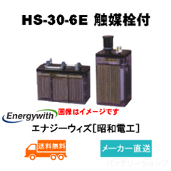 HS-30-6E触媒栓付 【エナジーウィズ】据置鉛蓄電池HS形（バッテリー） 6V 30Ahの画像