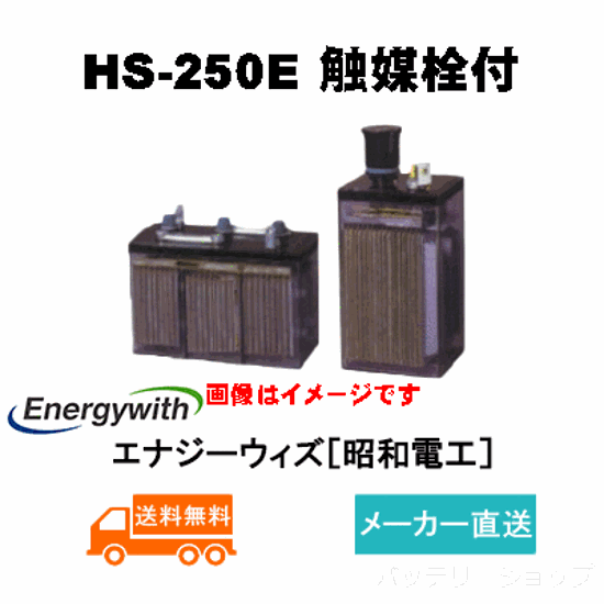 HS-250E 触媒栓付【エナジーウィズ】据置鉛蓄電池HS形（バッテリー）2V 250Ah画像