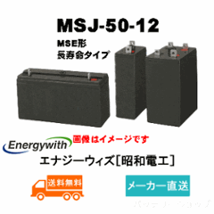 MSJ-50-12【エナジーウィズ】長寿命タイプ制御弁式据置鉛蓄電池（バッテリー） 12V 50Ahの画像