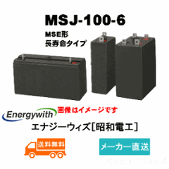 MSJ-100-6【エナジーウィズ】長寿命タイプ制御弁式据置鉛蓄電池（バッテリー） 6V 100Ah画像