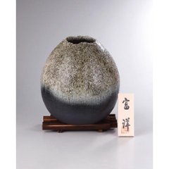 ギフト好適品 信楽焼　峰のしらべ　花瓶 sha-237の画像