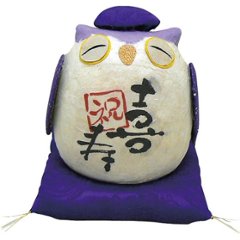 ギフト好適品 ちぎり和紙　長寿の祝いふくろう 喜寿 006-482Cの画像