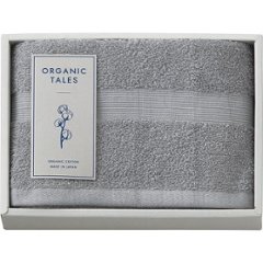 ギフト好適品 ＯＲＧＡＮＩＣ　ＴＡＬＥＳ　オーガニックコットン使用　コンパクトバスタオル グレーの画像