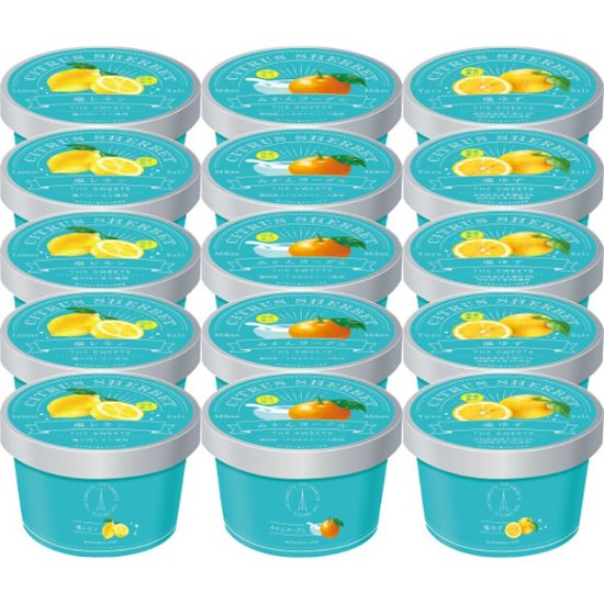 2025年お歳暮特別企画 ザ・スウィーツ　日本の柑橘シャーベット（１５個）【全国送料無料】画像