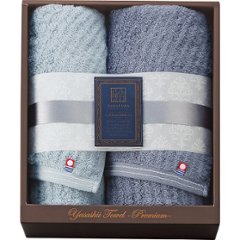 極ふわ　やさしいたおる　クラシックライン　スリムバス・フェイスタオルセット YTPC-25401の画像