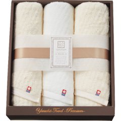 極ふわ　やさしいたおる　ベーシックライン　フェイスタオル３枚セット ベージュ YTPB-24450の画像