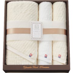 極ふわ　やさしいたおる　ベーシックライン　ロングバス・フェイスタオルセット ベージュ YTPB-24800の画像