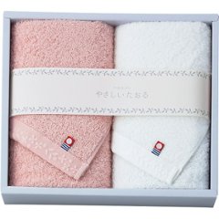 やさしいたおる　フェイスタオル２枚セット ピンク YT-24220の画像