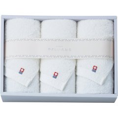 やさしいたおる　フェイスタオル３枚セット ホワイト YT-24330の画像