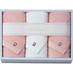 やさしいたおる　フェイスタオル３枚セット ピンク YT-24330の画像