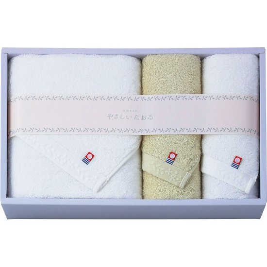 やさしいたおる　バス・フェイスタオルセット グリーン YT-24500画像
