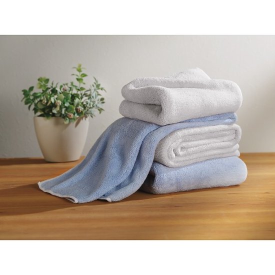 生活時間を確保するタイパタオル　スリムバスタオル ブルー TIP2515画像