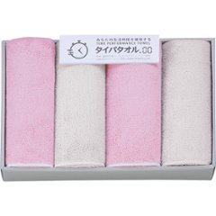 生活時間を確保するタイパタオル　フェイスタオル４枚セット ピンク 1778237の画像