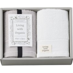 リビングウィズオーガニック　フェイスタオル２枚セット SLW1020の画像
