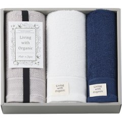 リビングウィズオーガニック　フェイス・ウォッシュタオルセット SLW1025の画像