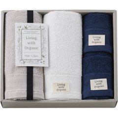 リビングウィズオーガニック　フェイス・ウォッシュタオルセット SLW1030の画像