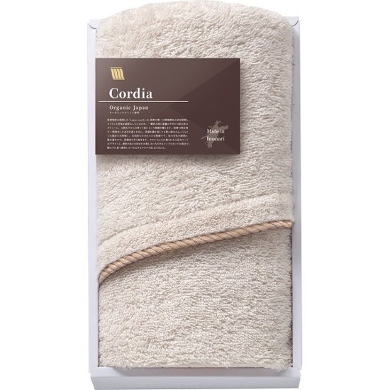 オーガニックジャパン　コーディア　フェイスタオル グレージュ SZH-1015 GRG画像