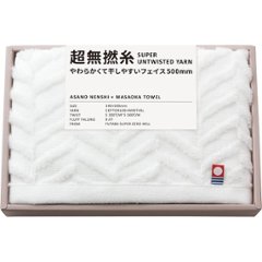 超無撚糸　やわらかくて干しやすいフェイス５００ｍｍ ホワイト 76011の画像