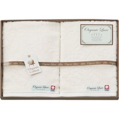 オーガニックコットン使用　今治産　ウォッシュタオル２枚セット LU1527の画像