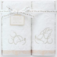 ディズニー　プレミアム　フェイス・ゲストタオルセット ホワイト 1673689の画像