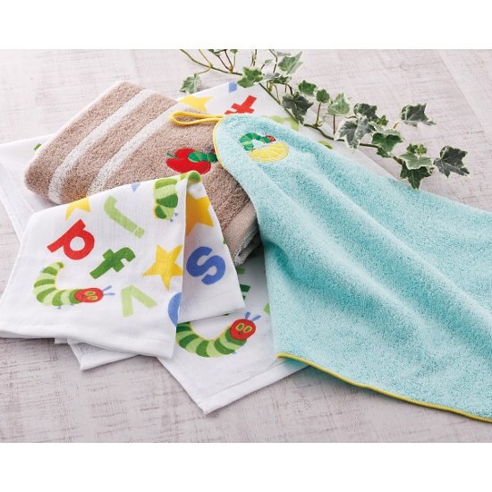 はらぺこあおむし　コンパクトバス・フェイス・ウォッシュ・ループ付きウォッシュタオルセット HP300700画像