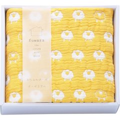 ふわら　６重織ガーゼフェイスタオル イエロー FWR2208Yの画像