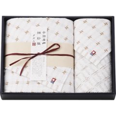 今治綿紗織　バス・ウォッシュタオルセット ベージュ MOY-26500の画像