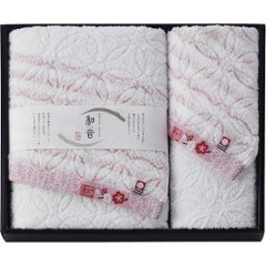 なごみね　フェイス・ウォッシュタオルセット ピンク NGY-20200の画像