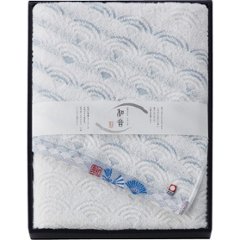 なごみね　バスタオル ブルー 1570058の画像