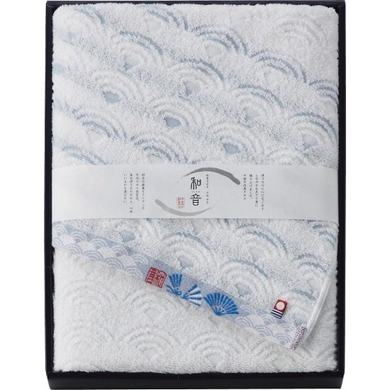 なごみね　バスタオル ブルー 1570058画像