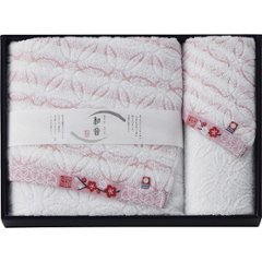 なごみね　バス・ウォッシュタオルセット ピンク NGY-20375の画像