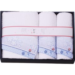 なごみね（桜）　バス・フェイスタオルセット ブルー 1711547の画像