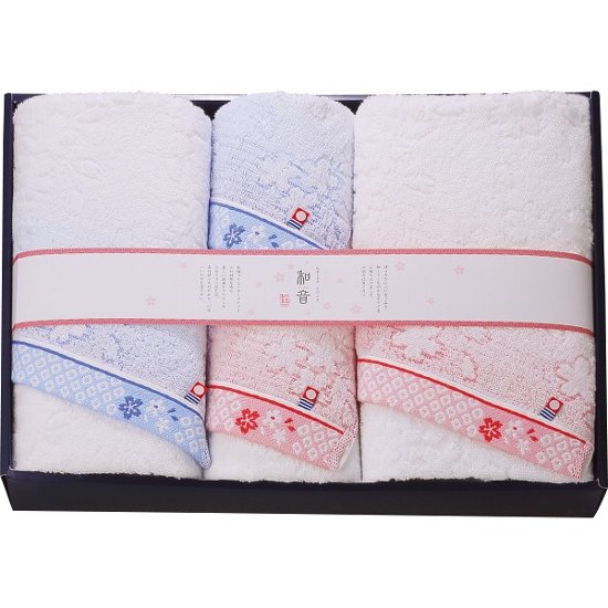 なごみね（桜）　バス・フェイスタオルセット NGS-24850画像