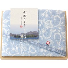 今治きらら　フェイスタオル（木箱入） ブルー 53016の画像