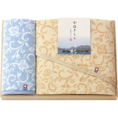 今治きらら　バス・ハンドタオルセット（木箱入） 53050の画像