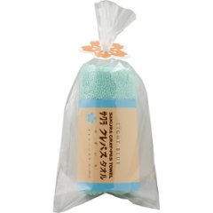 クレパスタオル　タオルハンカチ ブルー CR23050の画像