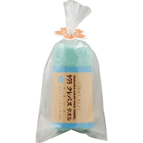 クレパスタオル　タオルハンカチ ブルー CR23050画像