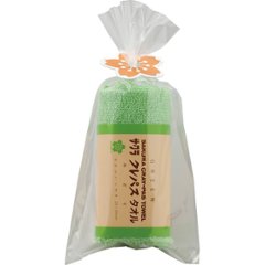 クレパスタオル　タオルハンカチ グリーン 1712025の画像