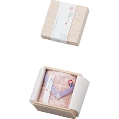 今治謹製　千歳はんかちタオルハンカチ（木箱入） ピンク 1485328の画像