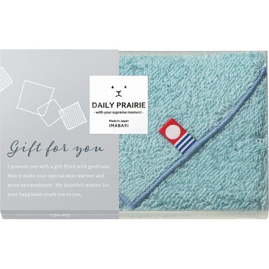 デイリープレーリー　リバーシブルタオルハンカチ ブルー COREH-605CB画像