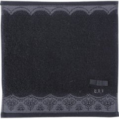 アーヴェーヴェー　婦人タオルハンカチ レースブラック AVT-525 BKの画像