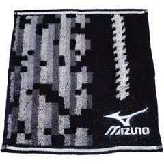 ミズノ　ハンドタオル ブラック PN502430の画像