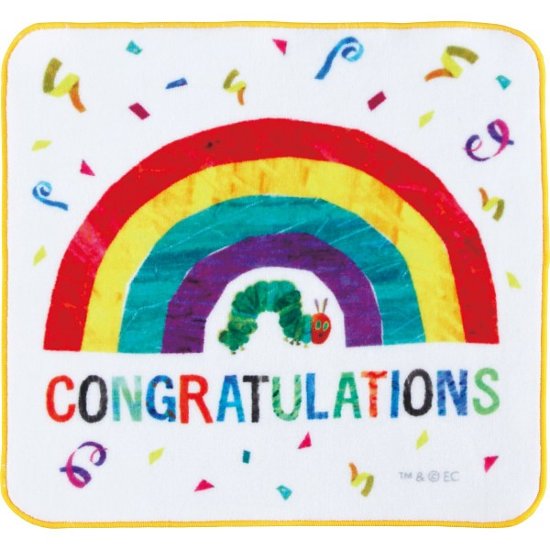 はらぺこあおむし　メッセージタオルハンカチ コングラッチュレーション PE445900画像