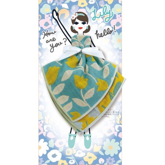 フローラルシスターズ　３重ガーゼハンカチ リリー×ジャスミー PCFS-R901画像