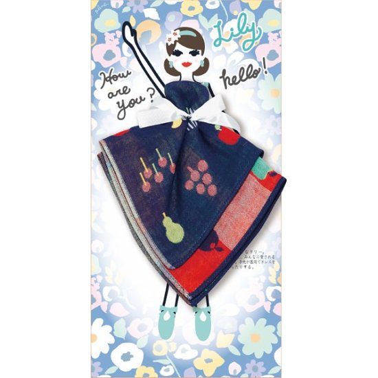 フローラルシスターズ　３重ガーゼハンカチ リリー×くだもの PCFS-R906画像