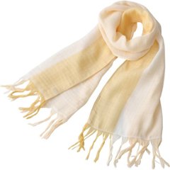 ラインカラーマフラー 黄色×クリーム GVｰ1500ｰ14の画像