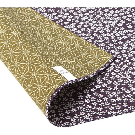 綿両面小紋ふろしき　大判 紫／利休 052081画像