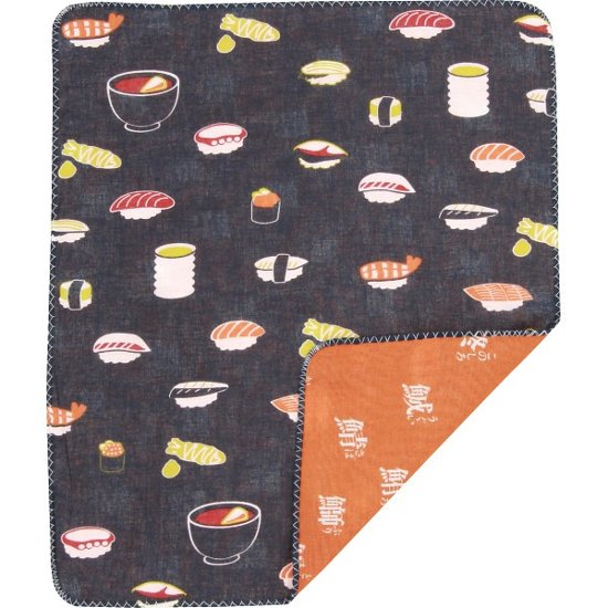 くろちく　両面ガーゼハンカチ お寿司 42412410画像