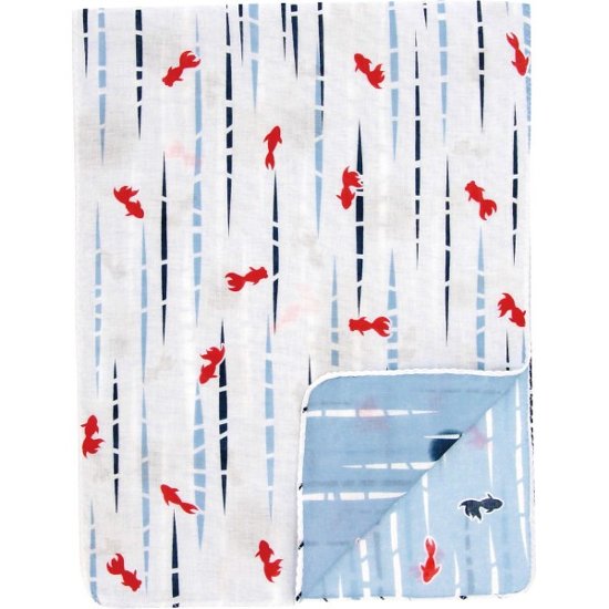 くろちく　両面ガーゼてぬぐい きんとと縦絞り 42412402画像