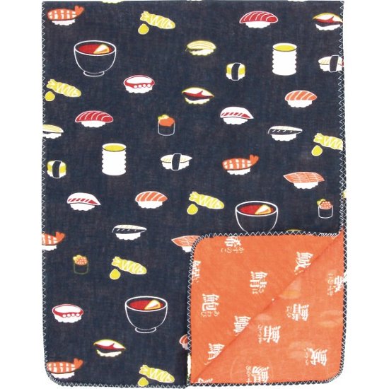 くろちく　両面ガーゼてぬぐい お寿司 42412405画像
